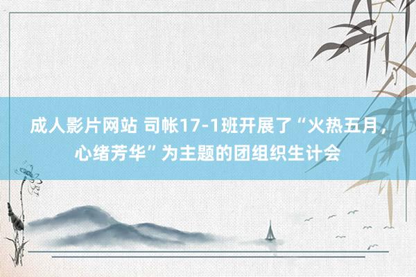 成人影片网站 司帐17-1班开展了“火热五月，心绪芳华”为主题的团组织生计会