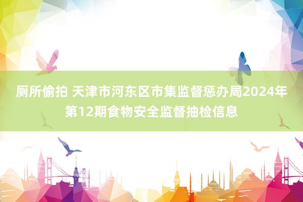 厕所偷拍 天津市河东区市集监督惩办局2024年第12期食物安全监督抽检信息